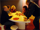 Klaus, Ingrid, Silvia, Reingard am Spieltisch