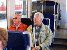 im Zug: Klaus und Volkhard